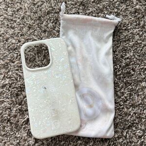 Loopy White Iridescent Phone Case